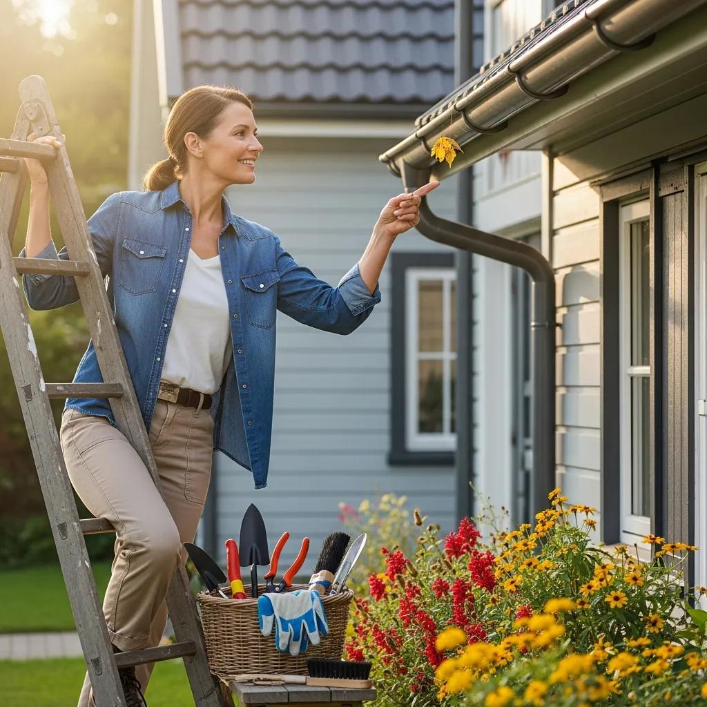 Homeowner performing maintenance tasks to preserve property value
